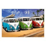 Adesivi Murali: 3 furgoni Volkswagen Hippie 4