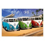 Adesivi Murali: 3 furgoni Volkswagen Hippie 4