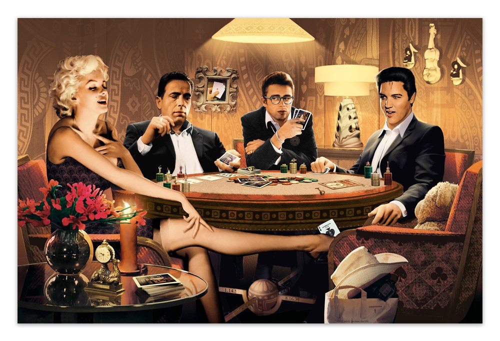 Adesivi Murali: Hollywood star del poker