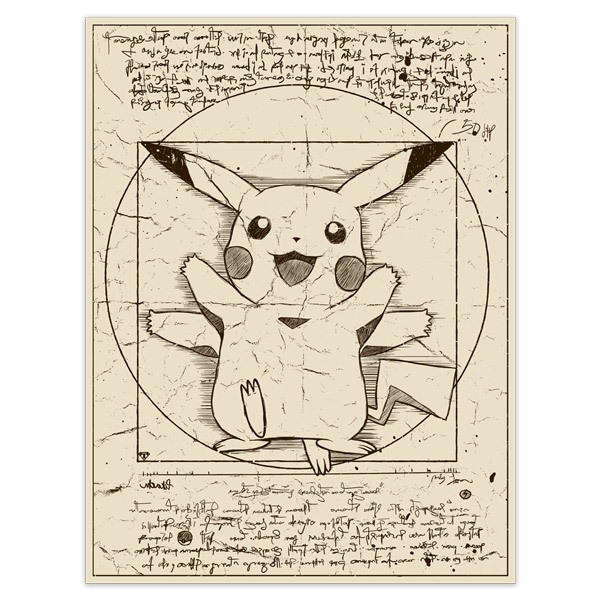 Adesivi Murali: Pikachu Vitruvius