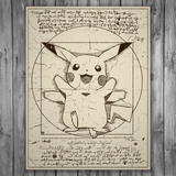 Adesivi Murali: Pikachu Vitruvius 3