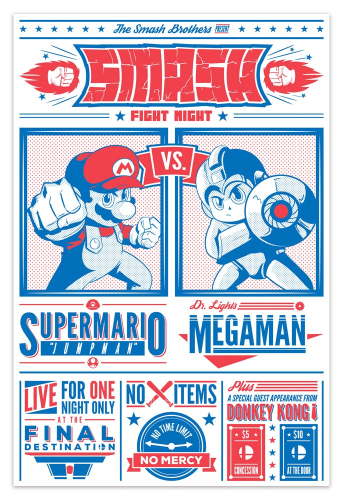 Adesivi Murali: Mario Bros vs Megaman