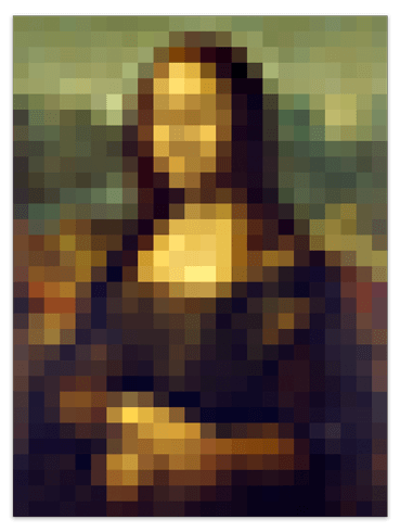 Adesivi Murali: Poster Mona Lisa Gioconda Pixel 0