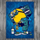 Adesivi Murali: Poster adesivo Minion Bomb Box Graffiti 3