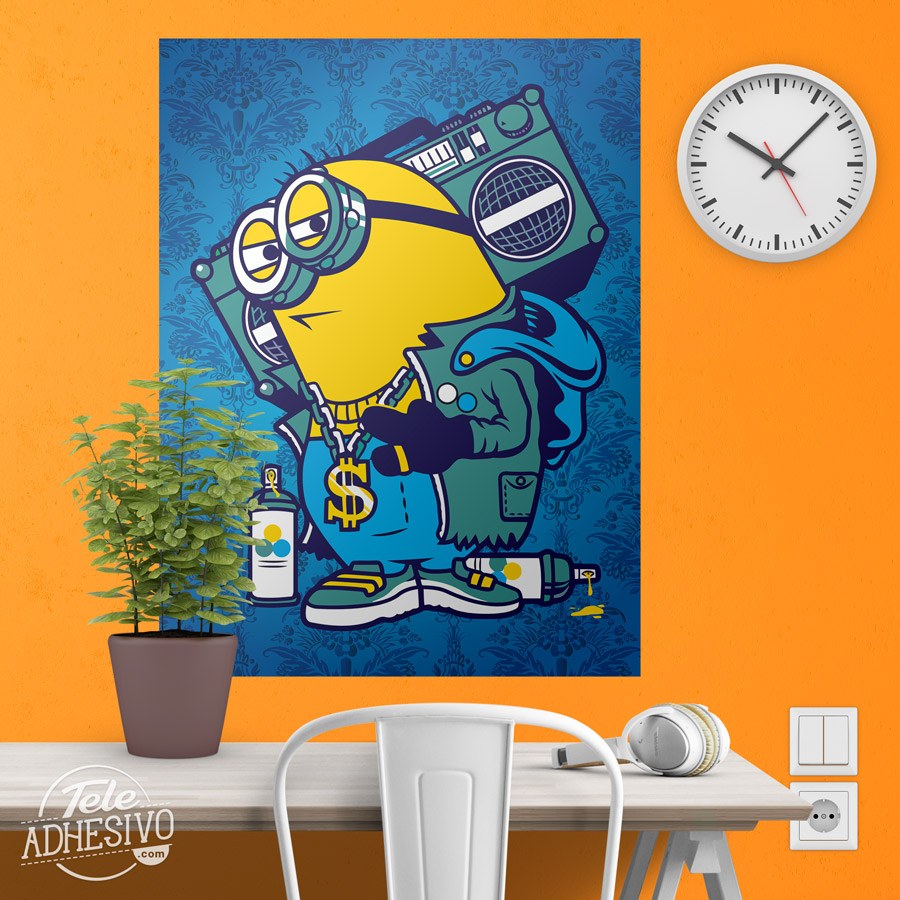 Adesivi Murali: Poster adesivo Minion Bomb Box Graffiti