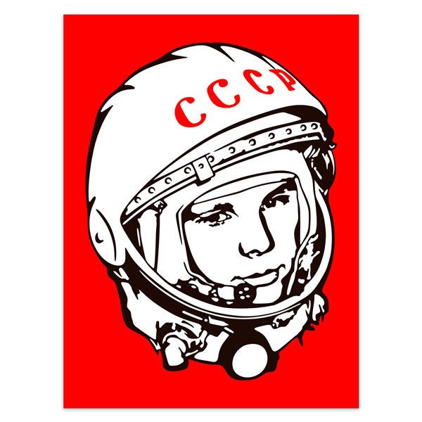 Adesivi Murali: Poster Astronauta Yuri Gagarin