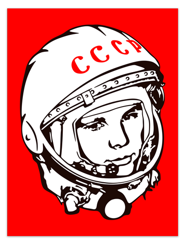 Adesivi Murali: Poster Astronauta Yuri Gagarin