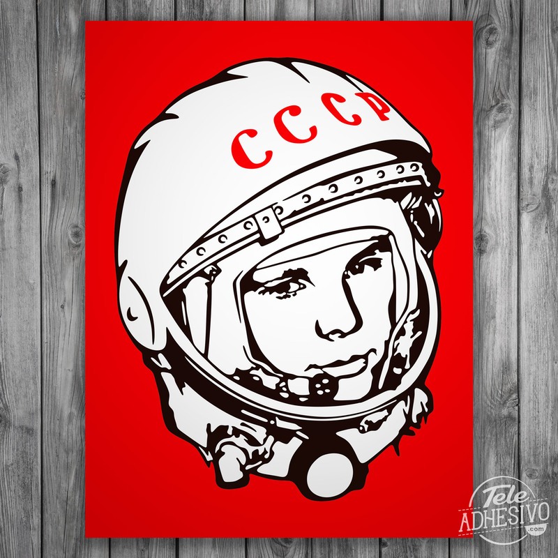 Adesivi Murali: Poster Astronauta Yuri Gagarin