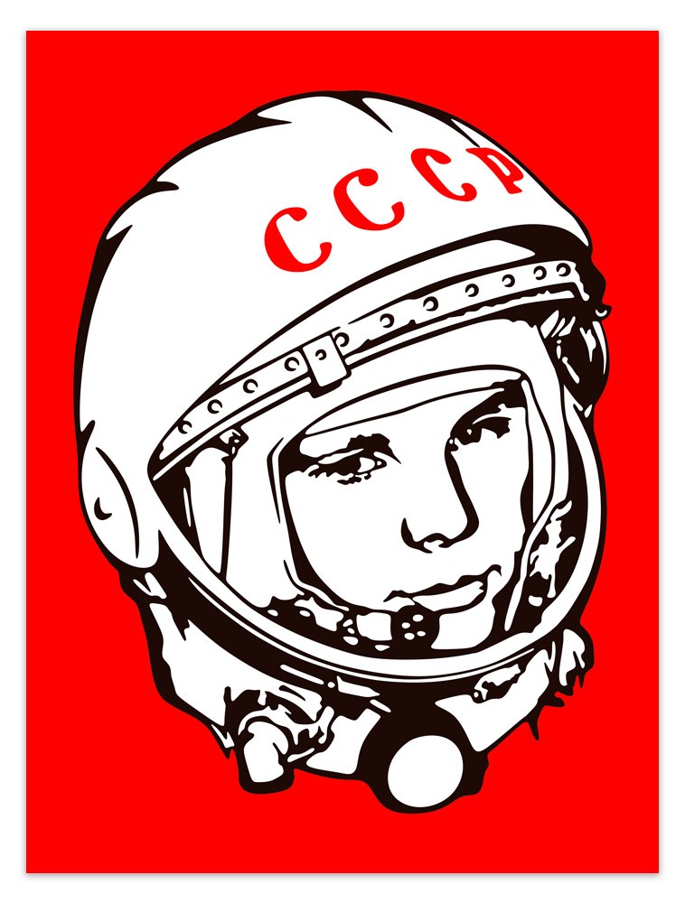 Adesivi Murali: Poster Astronauta Yuri Gagarin