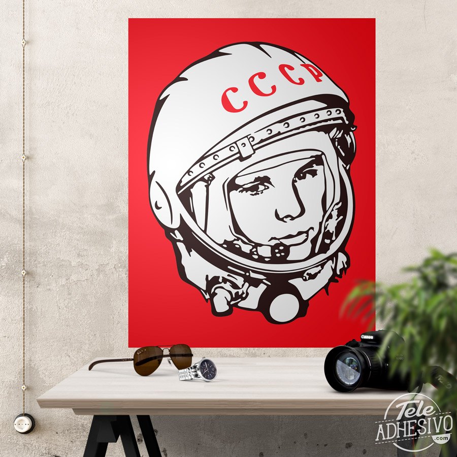 Adesivi Murali: Poster Astronauta Yuri Gagarin