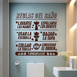Adesivi Murali: Regole da bagno in spagnolo 2