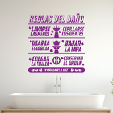 Adesivi Murali: Regole da bagno in spagnolo 3