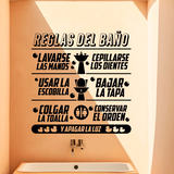 Adesivi Murali: Regole da bagno in spagnolo 4