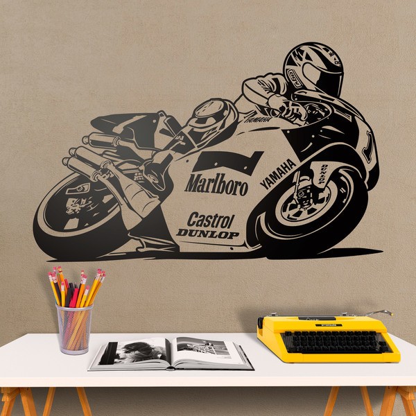Adesivi Murali: Moto di Wayne Rainey
