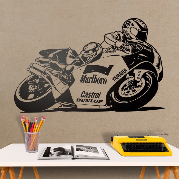 Adesivi Murali: Moto Yamaha Wayne Rainey