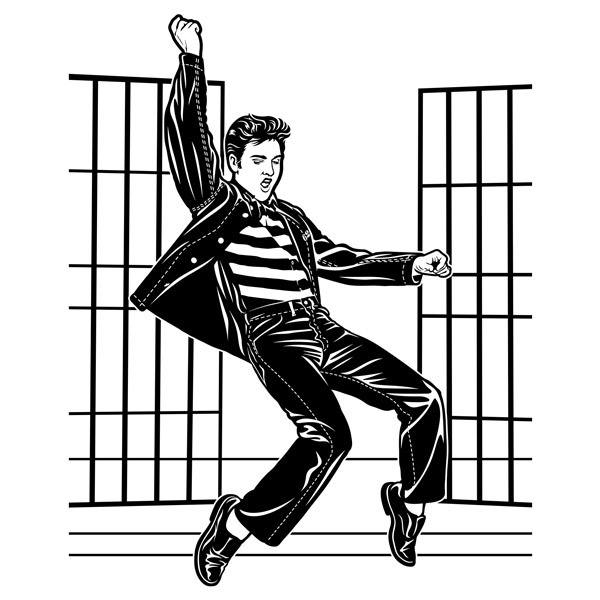 Adesivi Murali: Elvis Presley Jailhouse Rock