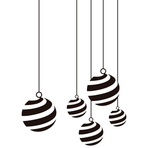 Adesivi Murali: Palline di Natale a spirale