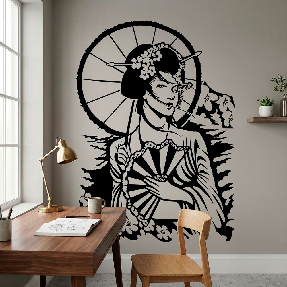 Adesivi Murali: Geisha giapponese