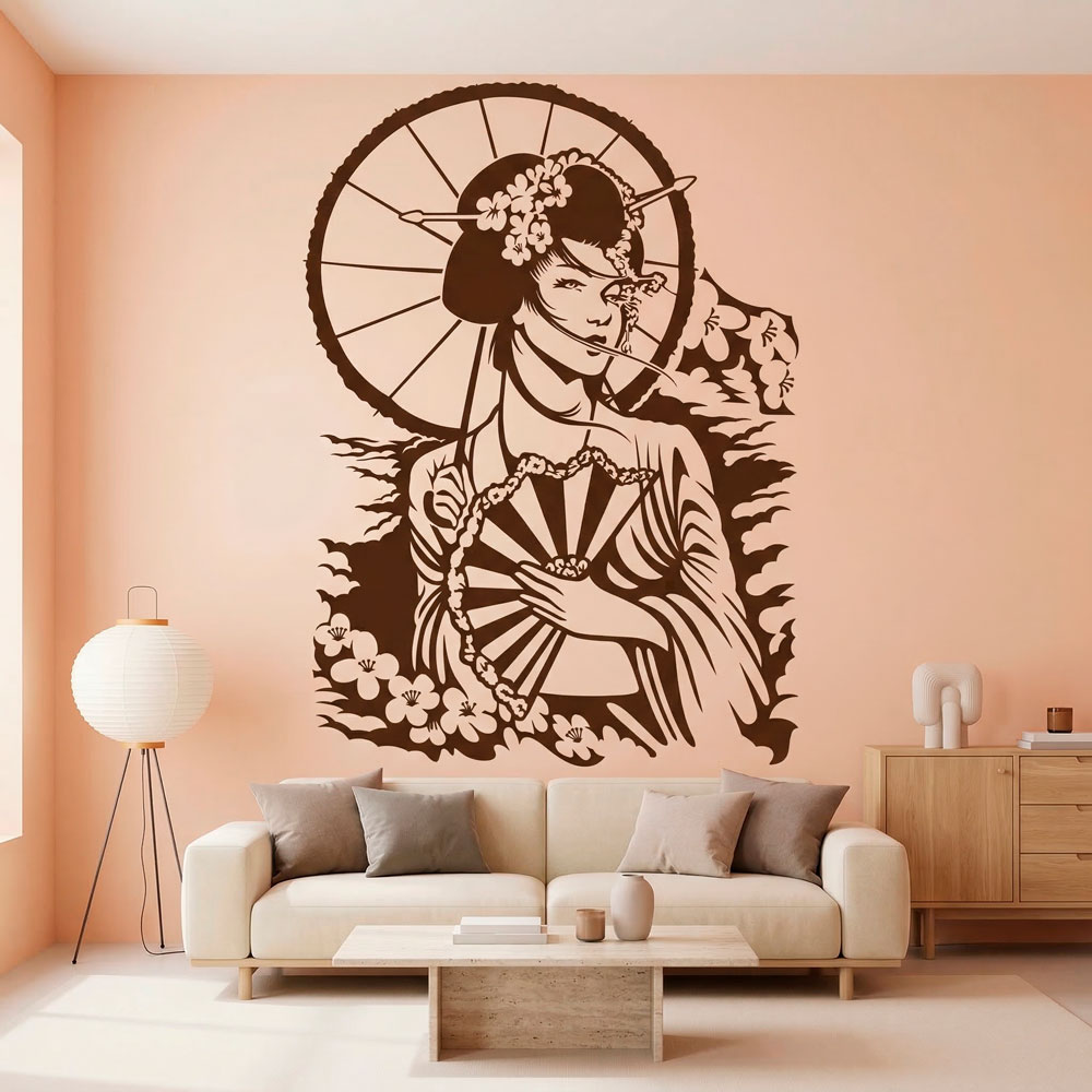 Adesivi Murali: Geisha giapponese