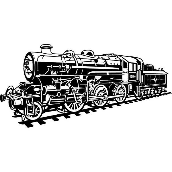 Adesivi Murali: Locomotiva treno a vapore