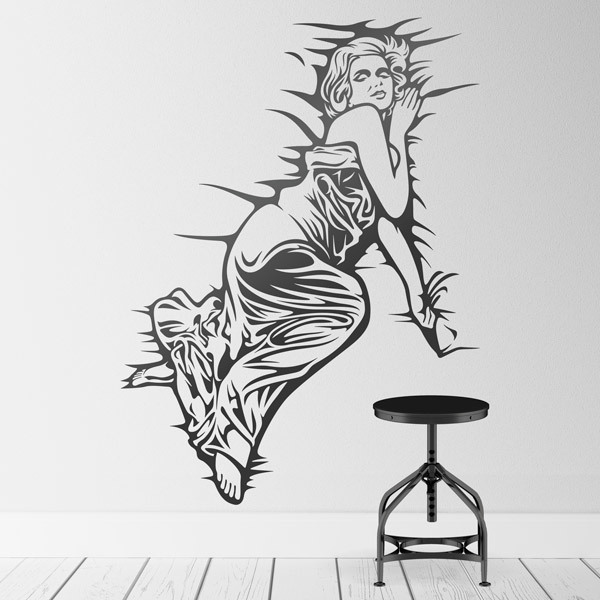 Adesivi Murali: Marilyn Monroe tra le lenzuola