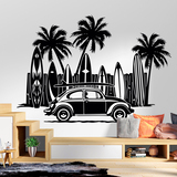 Adesivi Murali: Volkswagen, tavole da surf e palme 3