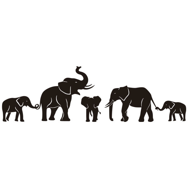Adesivi Murali: Mandria di elefanti