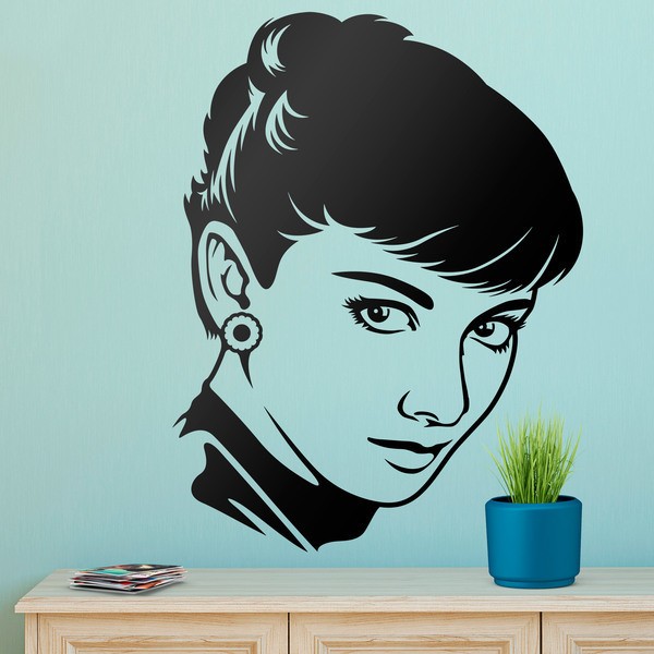 Adesivi Murali: Lo sguardo di Audrey Hepburn
