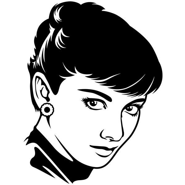 Adesivi Murali: Lo sguardo di Audrey Hepburn