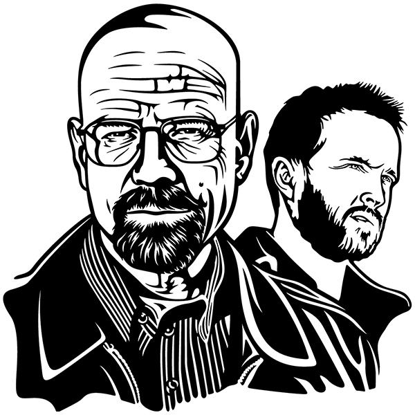 Adesivi Murali: Breaking Bad Walter Bianco e Jesse Pinkman