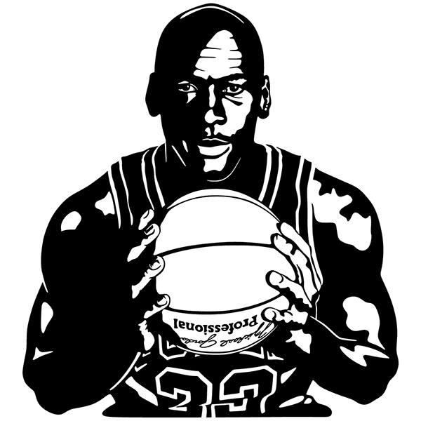 Adesivi Murali: Michael Jordan con una palla