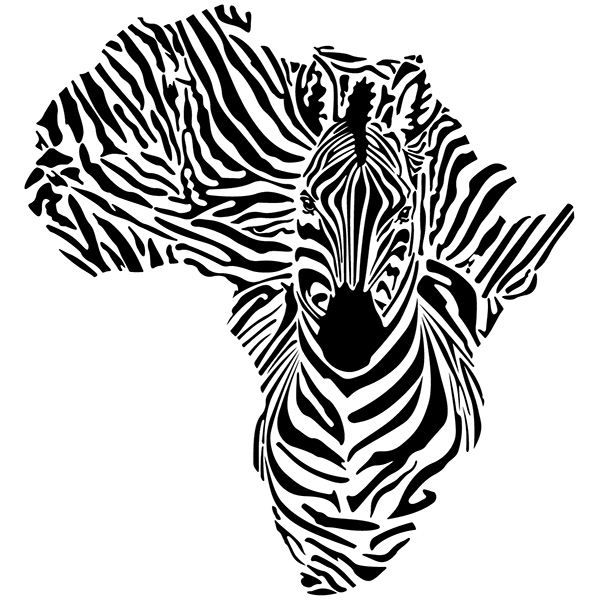 Adesivi Murali: Zebra in Africa