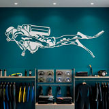 Adesivi Murali: Subacqueo con Equipaggiamento Completo 11