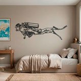 Adesivi Murali: Subacqueo con Equipaggiamento Completo 12