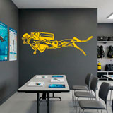 Adesivi Murali: Subacqueo con Equipaggiamento Completo 13