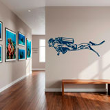 Adesivi Murali: Subacqueo con Equipaggiamento Completo 7