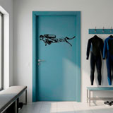 Adesivi Murali: Subacqueo con Equipaggiamento Completo 8