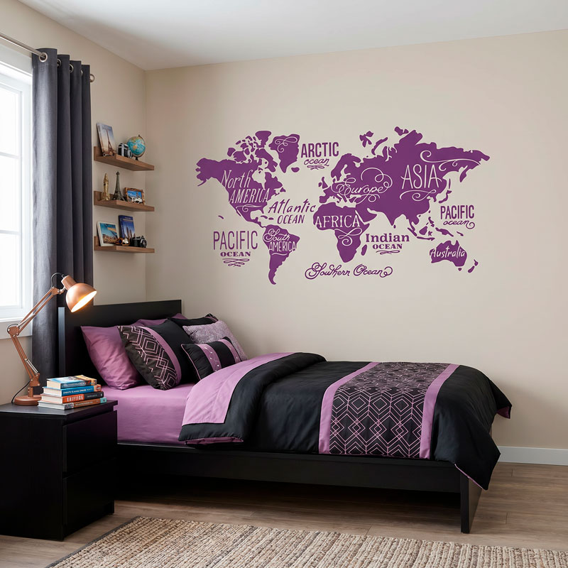 Mappa Mundi Oceani e Continenti in inglese 4/10