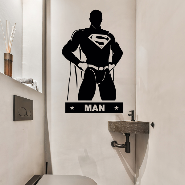Adesivi Murali: WC SuperMan