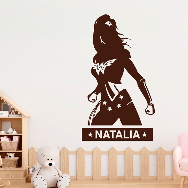 Adesivi per Bambini: Wonder Woman personalizzato