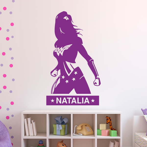 Adesivi per Bambini: Wonder Woman personalizzato