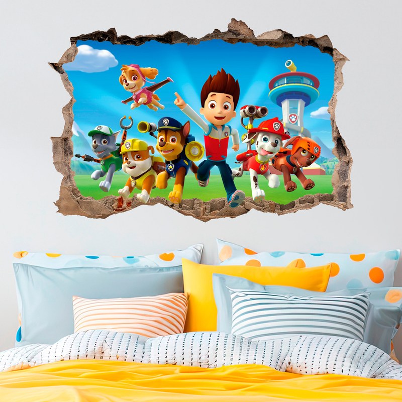 Adesivi Murali: Buco Paw Patrol