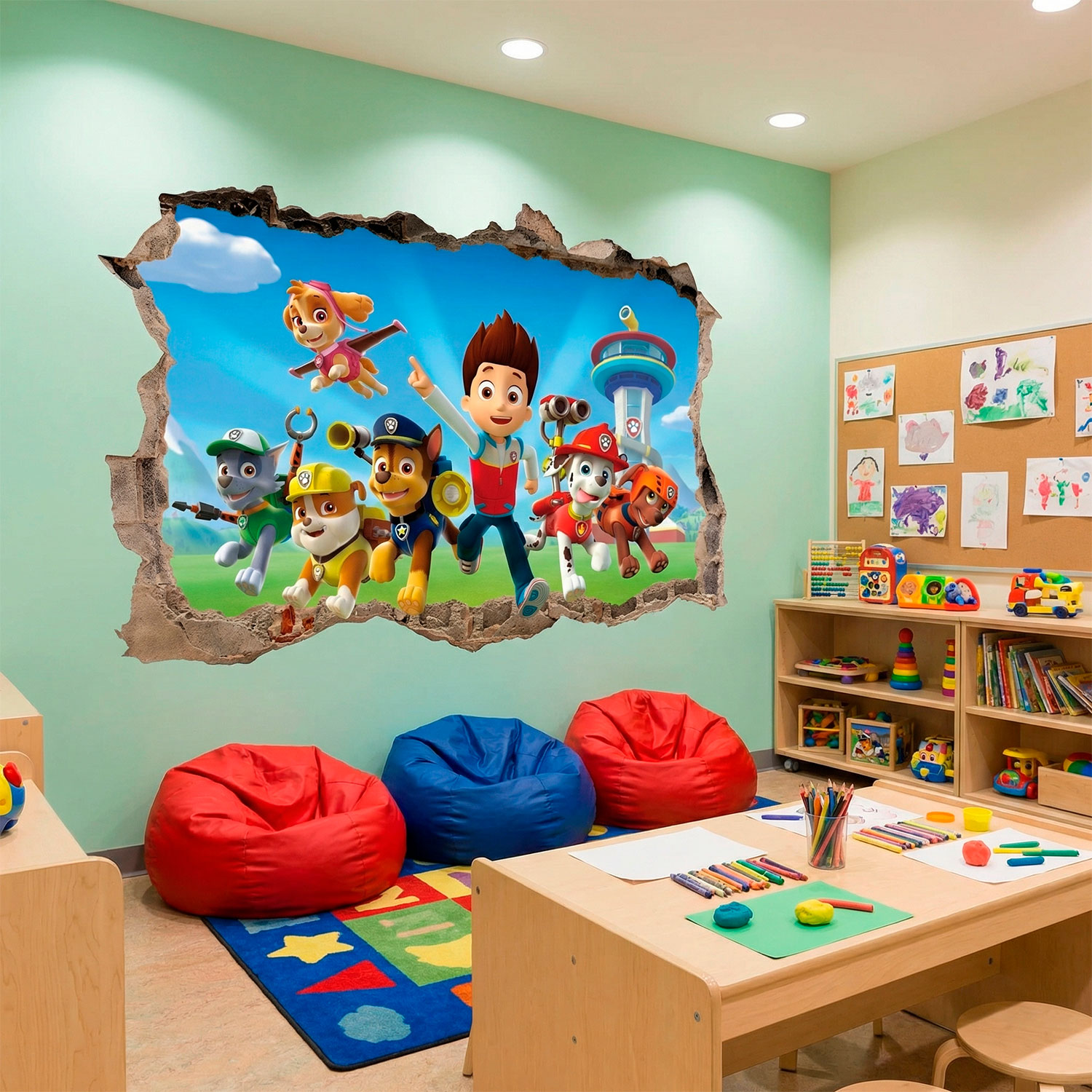 Adesivi Murali: Buco Paw Patrol