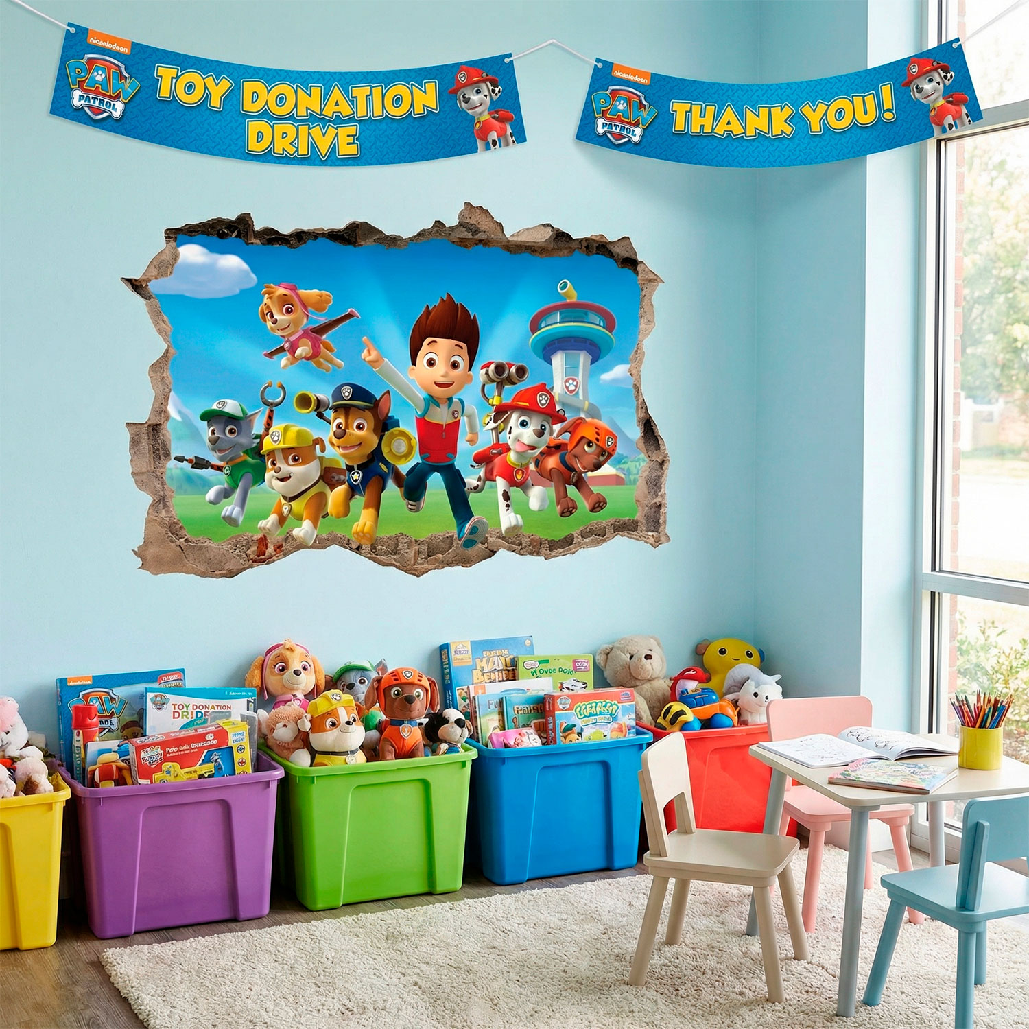 Adesivi Murali: Buco Paw Patrol