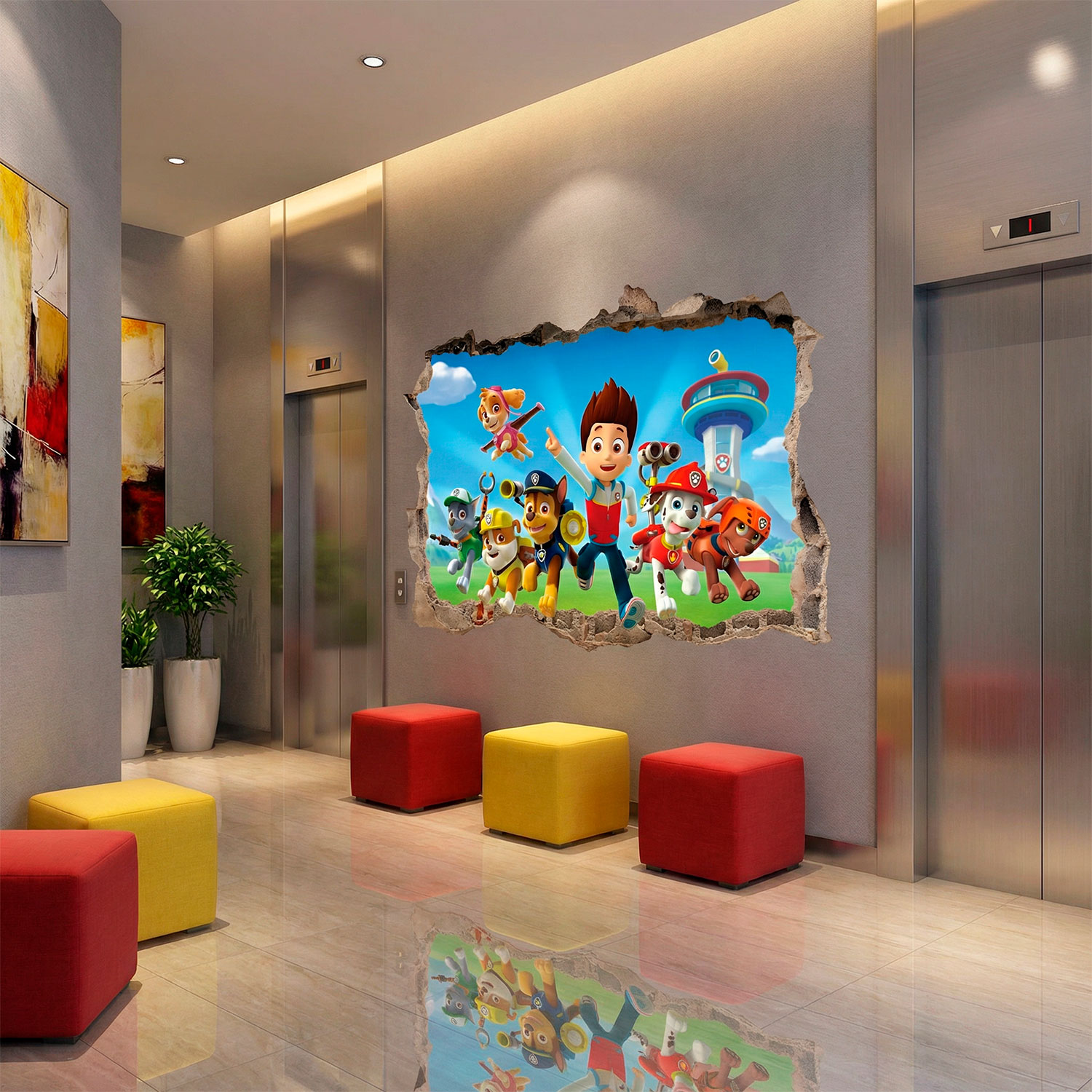 Adesivi Murali: Buco Paw Patrol