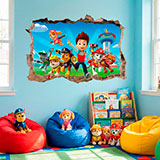 Adesivi Murali: Buco Paw Patrol 6