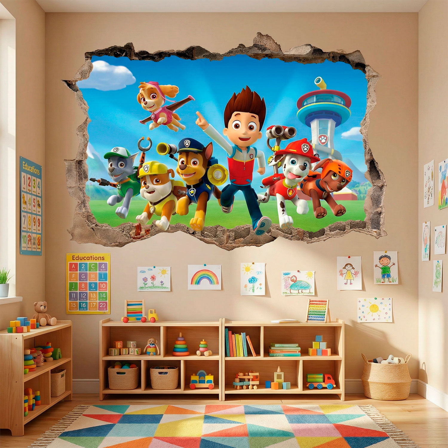 Adesivi Murali: Buco Paw Patrol