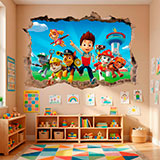 Adesivi Murali: Buco Paw Patrol 7