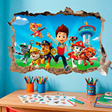 Adesivi Murali: Buco Paw Patrol 8