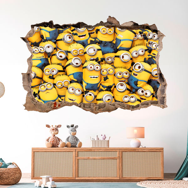 Adesivi Murali: Buco Minions